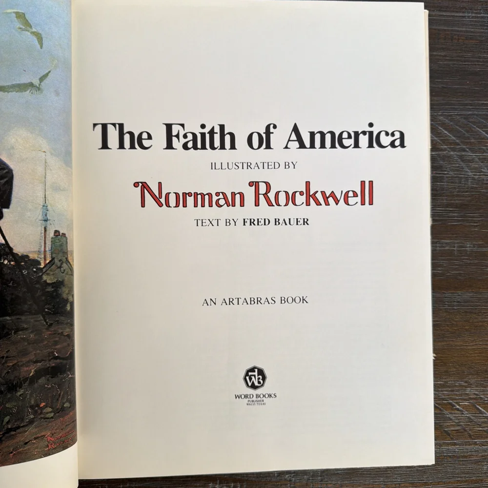 The Faith of America by Norman Rockwell Vtg 1980 HC/DJ